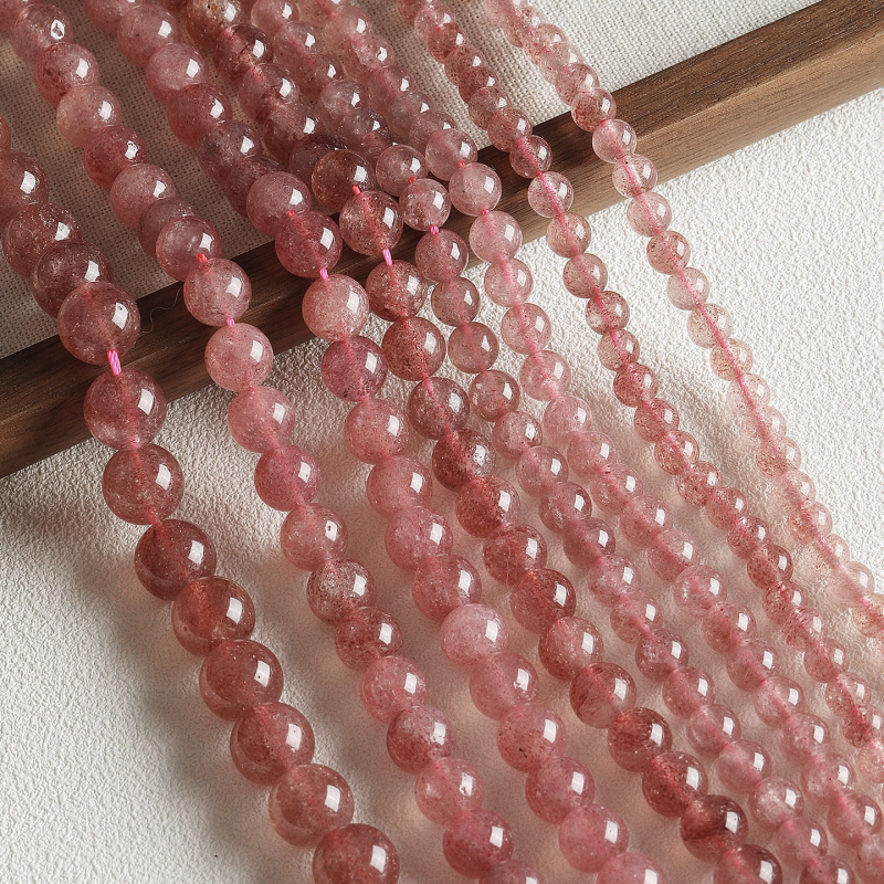 Prirodno kristalne perle s uzorkom jagode, 8 mm, labave perle za narukvice i ogrlice, DIY dodaci za nakit