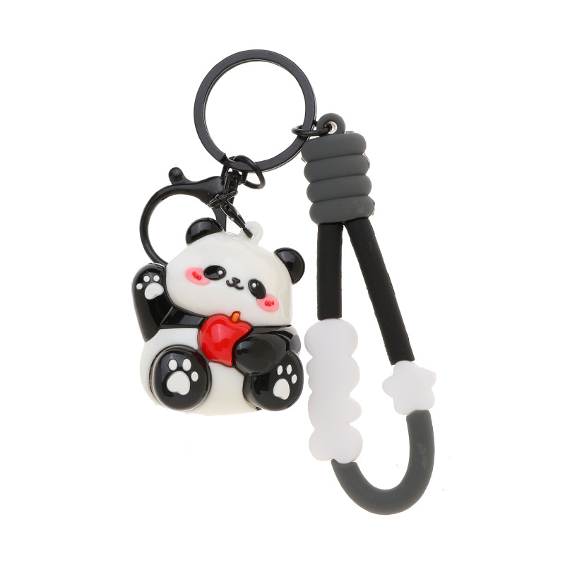 Nova UV iridiscirajuća mini panda lančić za ključeve – slatka crtani lik, dar