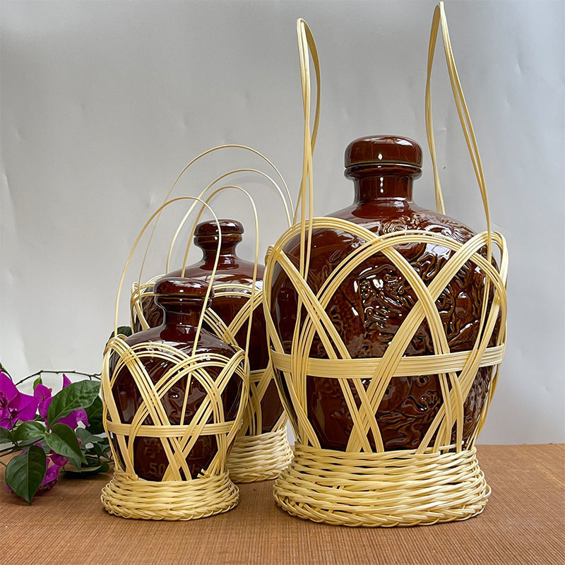 Keramički vineni spremnici od gline za kućnu uporabu, elegantne keramičke posude za skladištenje vina, žuto vino, vjenčanja i proslave, kapacitet 0,5–5 kg