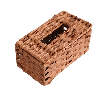 Kutija za salvete na stolu, imitacija ratana, prilagodljiva veličina, zaštita od prašine, povlačni dizajn, 23×13×10 cm