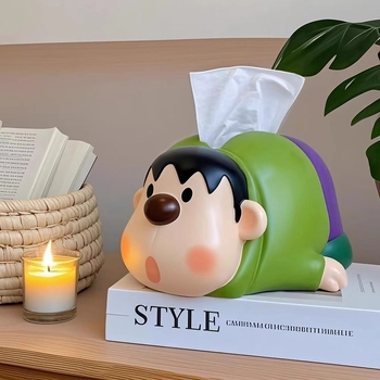 Kutija za maramice Crayon Shin-chan, slatka crtani, višenamjenska dekoracija za dnevni boravak i spavaću sobu