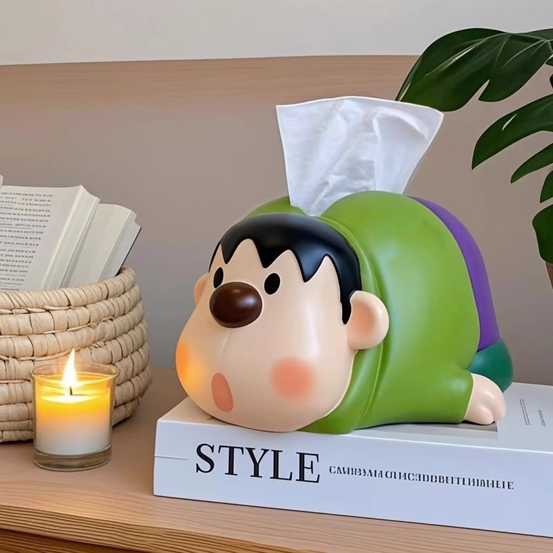 Kutija za maramice Crayon Shin-chan, slatka crtani, višenamjenska dekoracija za dnevni boravak i spavaću sobu