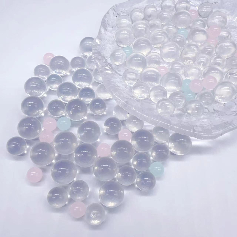6-16 mm akrilne perle bez rupa, prozirne, čvrste, okrugle, glatko polirane, labave perle