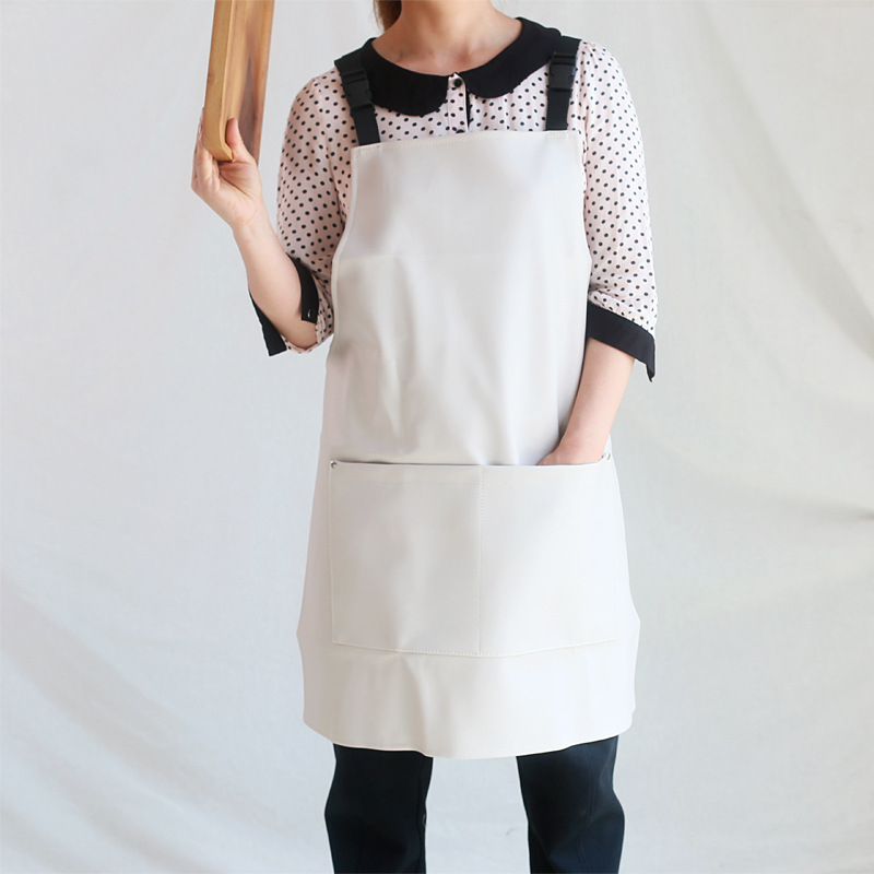 Jednostavna, vodootporna PU kožna pregača za kućno čišćenje i korištenje u kafićima, minimalističkog stila