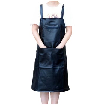 PU kožna pregača s dvije naramenice, vodootporna i otporna na ulje, bez rukava, unisex, korejski stil
