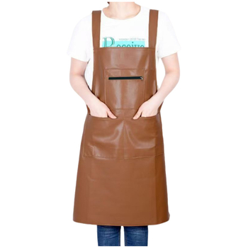 PU kožna pregača s dvije naramenice, vodootporna i otporna na ulje, bez rukava, unisex, korejski stil