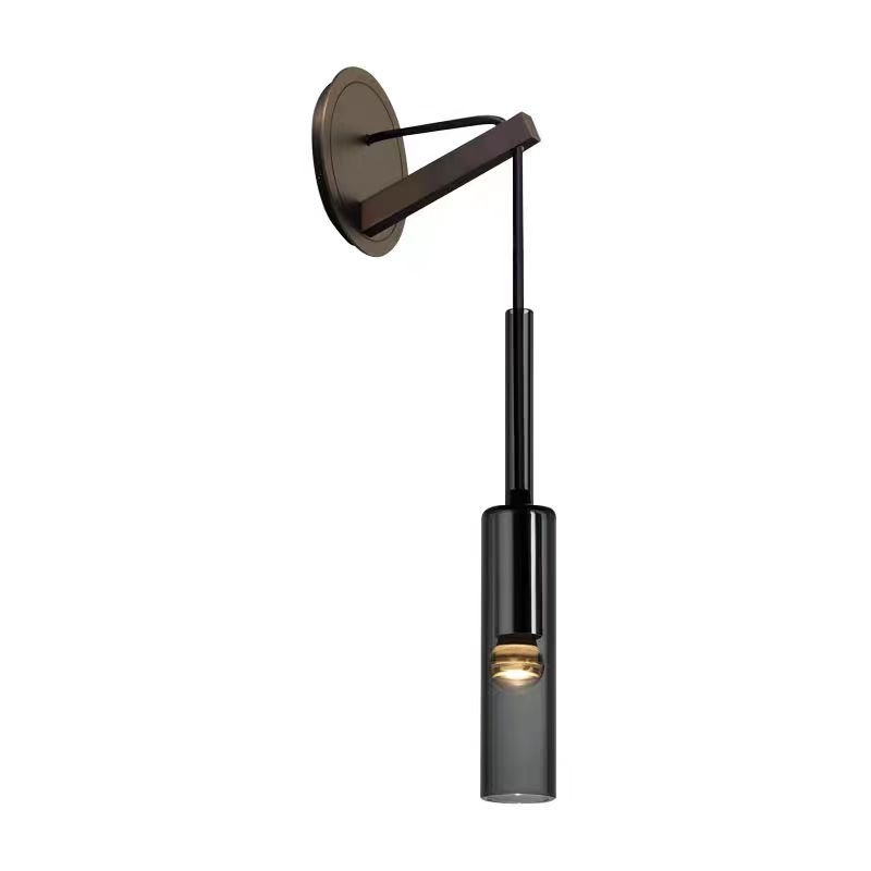 Nordijska postmoderna zidna lampa od kristala i bakra, dizajnerski minimalistički stil, za spavaću sobu i kupaonicu ispred ogledala