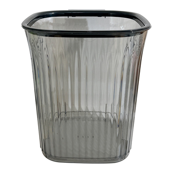 Prozirni kvadratni kućni kanta za otpad bez poklopca, 7 L, plast, pogodno za dnevni boravak, kuhinju, kupaonu i ured