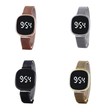 Unisex LED okrugli digitalni sat za muškarce i žene, studentski sportski casual stil