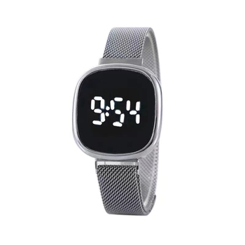Unisex LED okrugli digitalni sat za muškarce i žene, studentski sportski casual stil