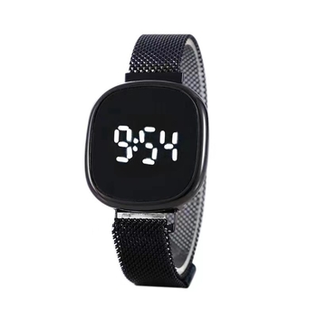 Unisex LED okrugli digitalni sat za muškarce i žene, studentski sportski casual stil