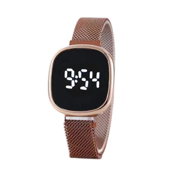 Unisex LED okrugli digitalni sat za muškarce i žene, studentski sportski casual stil