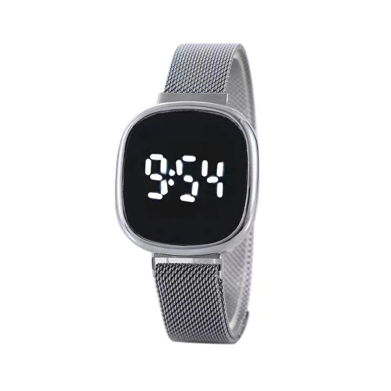 Unisex LED okrugli digitalni sat za muškarce i žene, studentski sportski casual stil