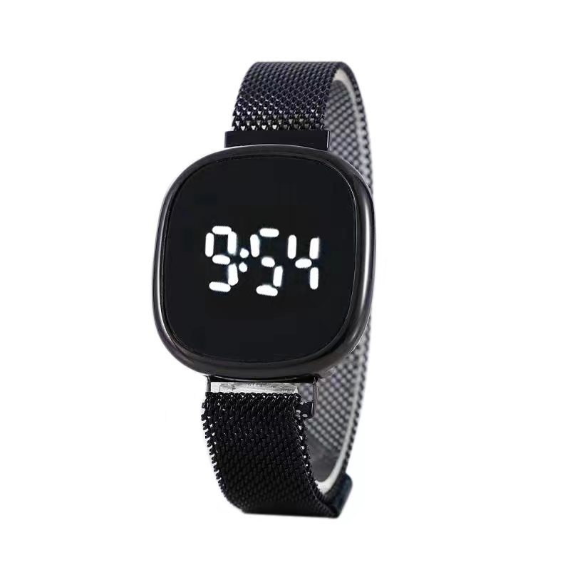 Unisex LED okrugli digitalni sat za muškarce i žene, studentski sportski casual stil