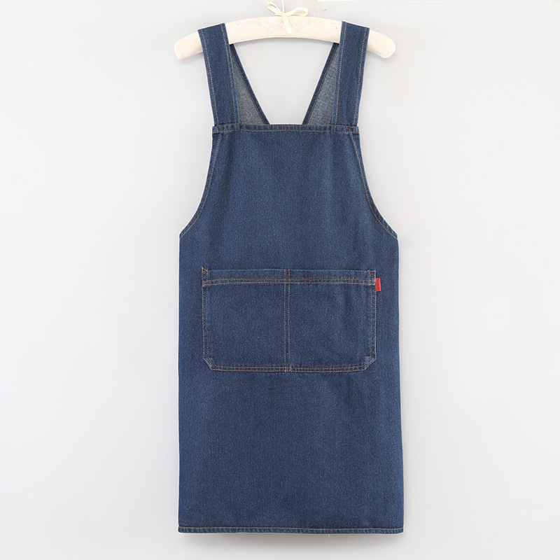 Isprana denim pregača s debelim dizajnom za restorane, frizerske salone, kuhinju i kućnu upotrebu