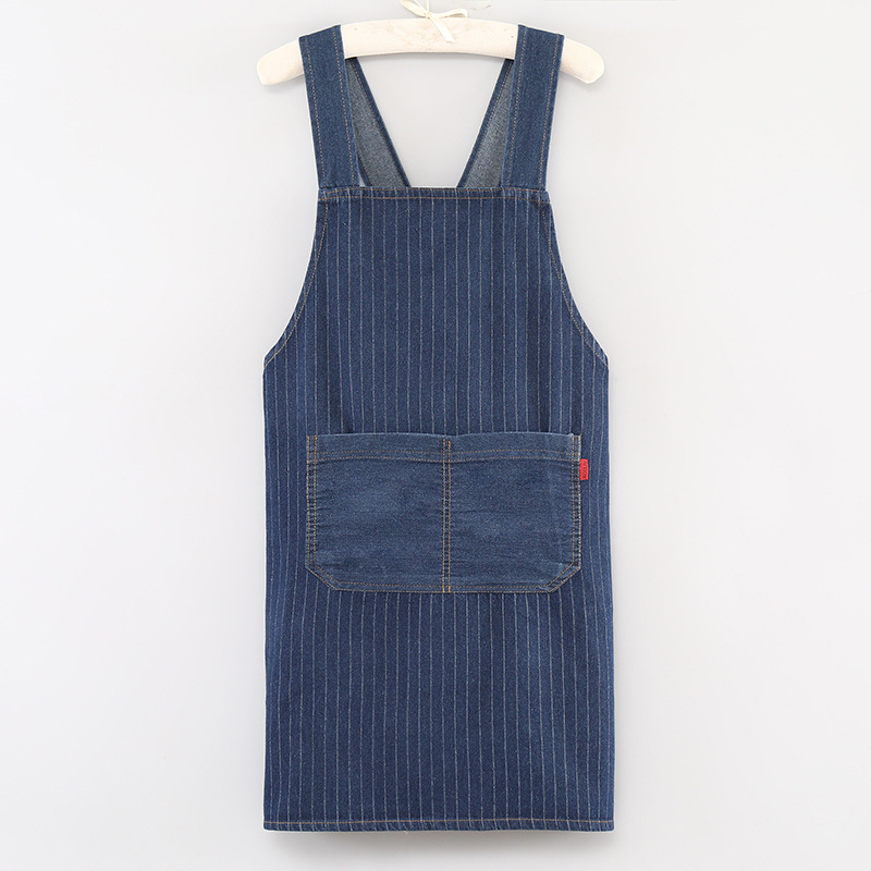 Isprana denim pregača s debelim dizajnom za restorane, frizerske salone, kuhinju i kućnu upotrebu