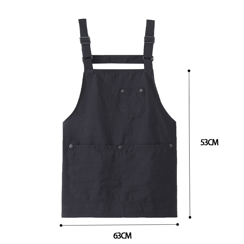Kratka vodootporna pregača za kuhinju i catering, poliester, podesive naramenice, bez rukava, unisex, ljetni stil