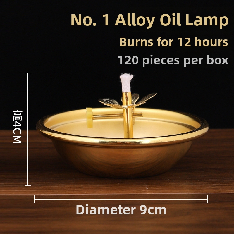 Držiak lampy zo zliatiny s miskou na olej, vysoká noha, stmievateľná lampa pre domáci chrám