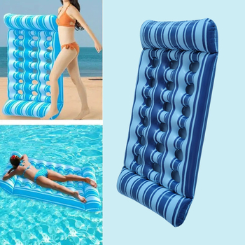 Pat de apă gonflabil din PVC portabil pentru adulți, cu 18 compartimente – plută pentru piscină, utilizare în exterior