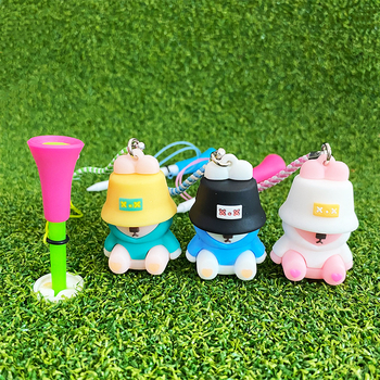 Golf tee s privjeskom ribarskog medvjeda, 83 mm plastični tee s užetom