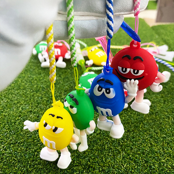 83 mm plastični golf tee s privjeskom Cartoon M-Bean i lancem protiv gubitka