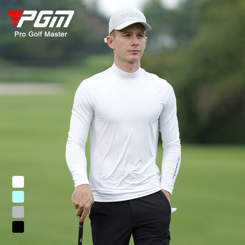 PGM golfové oblečenie pre mužov – ochrana proti slnku, Ice Silk dlhé rukávy, UV ochrana, chladivý, priedušný, vysoká elasticita pre šport