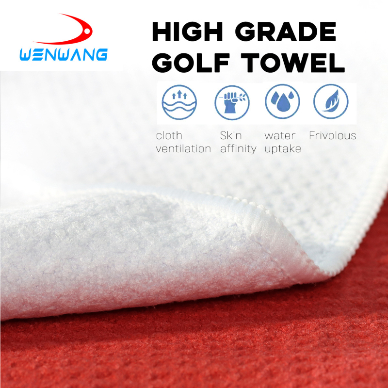 Golf ručnik od mikrovlakana s uzorkom wafla, sportski ručnik