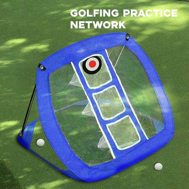 Golf mreža za trening, sklopiva, za unutarnju i vanjsku upotrebu, trostruka mreža za hvatanje