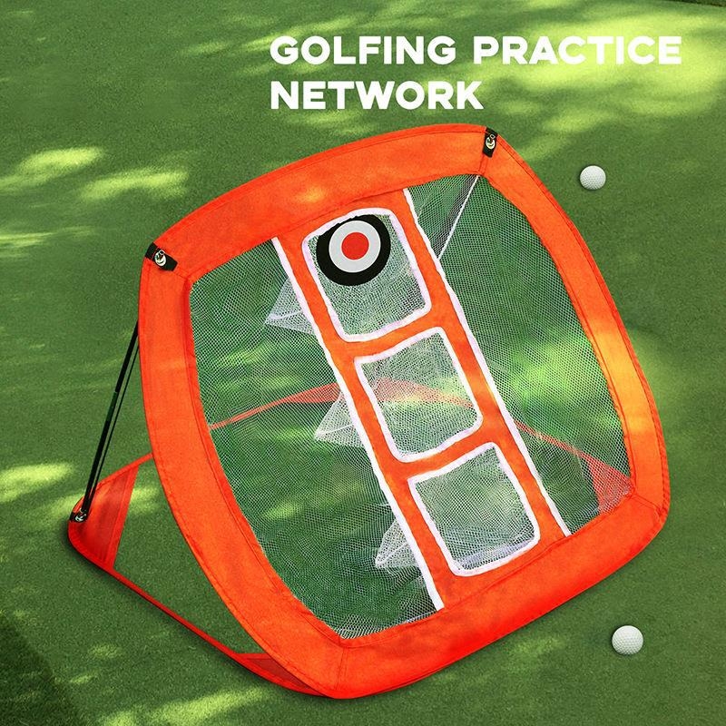 Golf mreža za trening, sklopiva, za unutarnju i vanjsku upotrebu, trostruka mreža za hvatanje