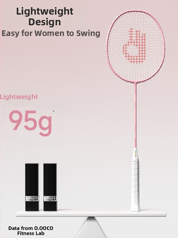 Badminton reket od karbonskih vlakana za početnike, set od dvije rakete, ultra lagan i izdržljiv, elegantan dizajn