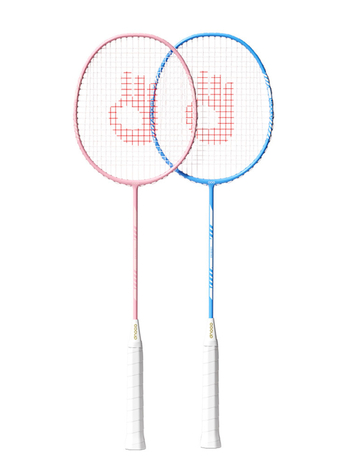 Badminton reket od karbonskih vlakana za početnike, set od dvije rakete, ultra lagan i izdržljiv, elegantan dizajn