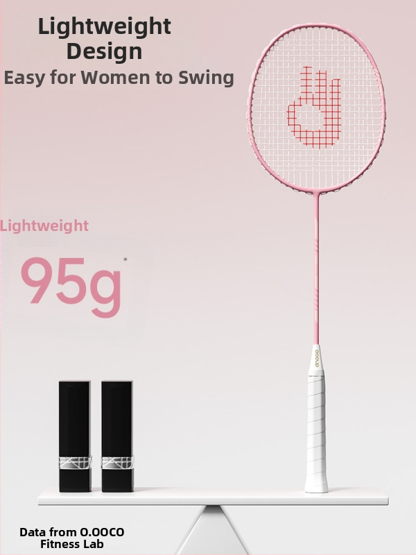 Badminton reket od karbonskih vlakana za početnike, set od dvije rakete, ultra lagan i izdržljiv, elegantan dizajn