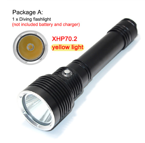 XHP70.2 aluminijska potopna LED svjetiljka s indikatorom napajanja, za ronjenje u moru i noćno ronjenje