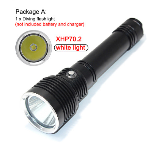 XHP70.2 aluminijska potopna LED svjetiljka s indikatorom napajanja, za ronjenje u moru i noćno ronjenje