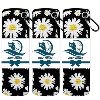 Golf ručnik od mikrovlakana, ispis logotipa, wafl uzorak, karabiner, sportski ručnik