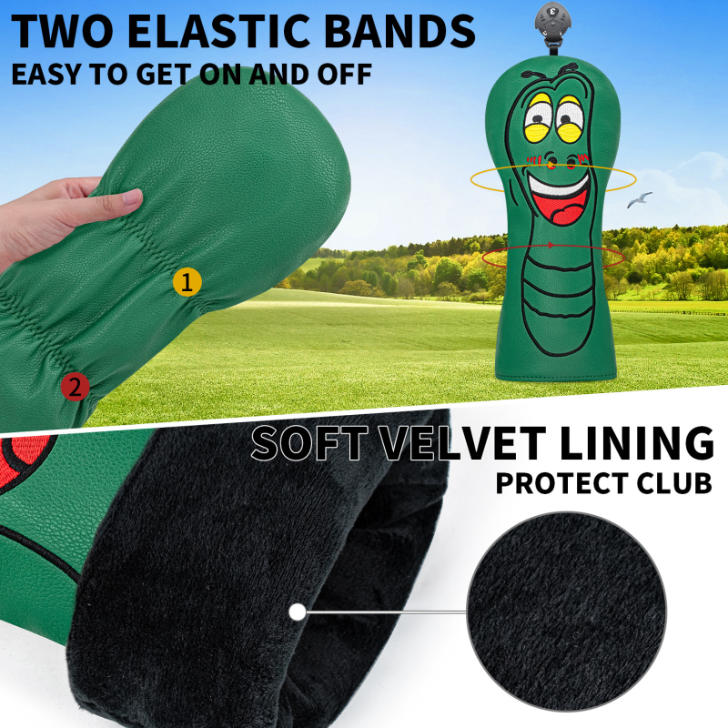 Poklopci za drvene golf palice s jedinstvenom izvezom, PU vodootporne.