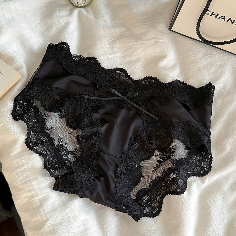 2025 nove satenske čipkaste bikini gaćice za žene s pamukom u području prepona i antibakterijskom obradom