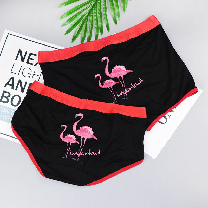 Flamingo otisak, srednji pojas, muške bokserice i ženske gaćice od modalnog materijala