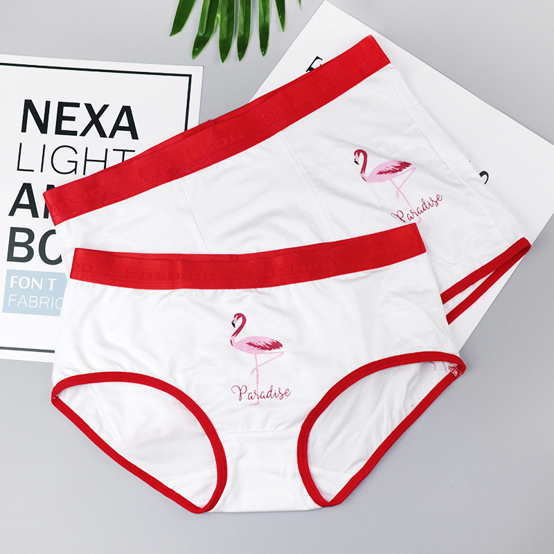Flamingo otisak, srednji pojas, muške bokserice i ženske gaćice od modalnog materijala