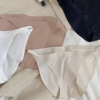 Japanski stil, jednostavne ženske gaćice od ice silk, prozračne i udobne, s niskim strukom, jednobojne