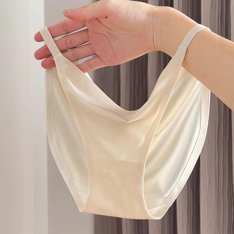Japanski stil, jednostavne ženske gaćice od ice silk, prozračne i udobne, s niskim strukom, jednobojne