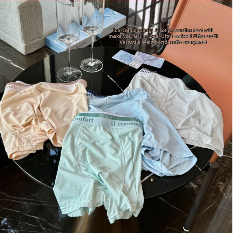 Muške ljetne bokserice od ice silk materijala, ultra tanke, antibakterijske, prozračne, brzo sušeće, visoke elastičnosti