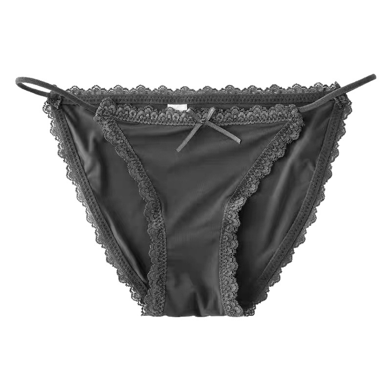 Dječje donje gaćice s niskim strukom, čipkastim rubom i pamučnom krokom, prozračne Ice Silk