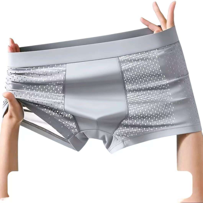 Muške ljetne bokserice od ice silk, mrežaste i prozračne, brzo sušeće, tanak kroj