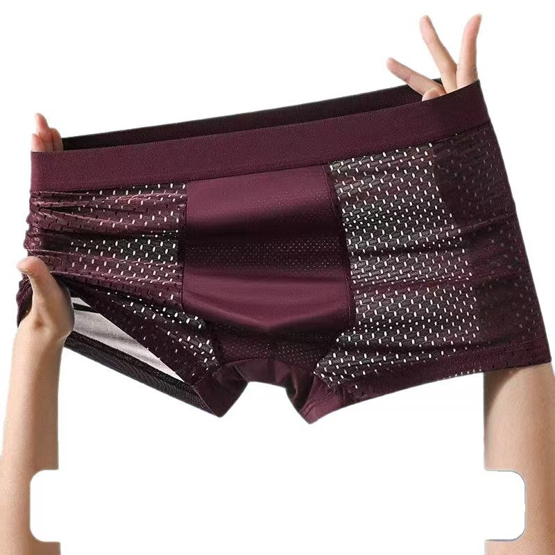 Muške ljetne bokserice od ice silk, mrežaste i prozračne, brzo sušeće, tanak kroj