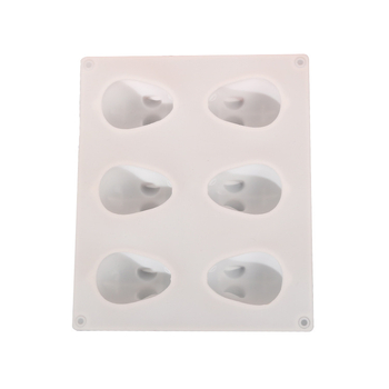 Šestodjelna silikon forma za puding s 3D zekom dizajnom – za pečenje, kolače i mousse – DIY