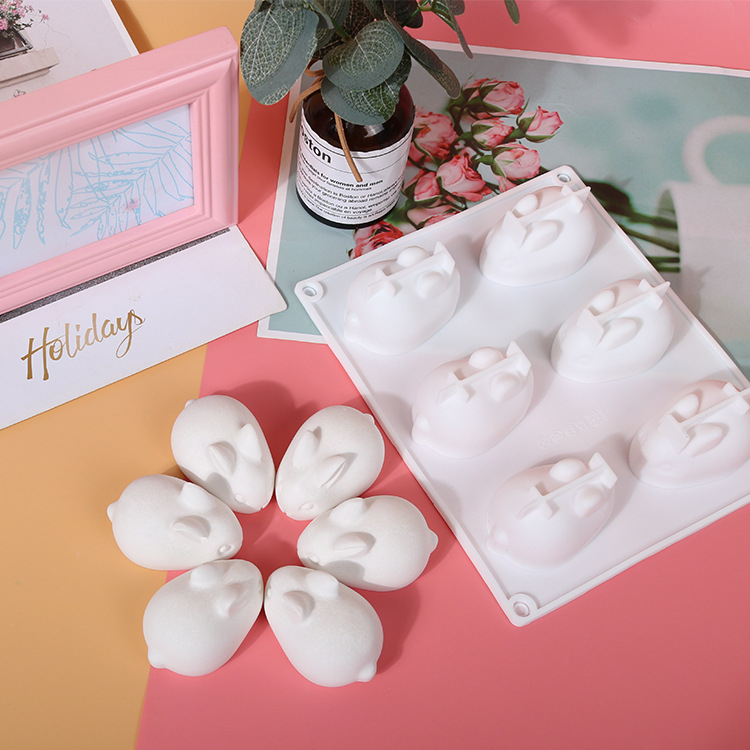 Šestodjelna silikon forma za puding s 3D zekom dizajnom – za pečenje, kolače i mousse – DIY