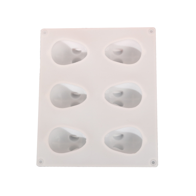 Šestodjelna silikon forma za puding s 3D zekom dizajnom – za pečenje, kolače i mousse – DIY