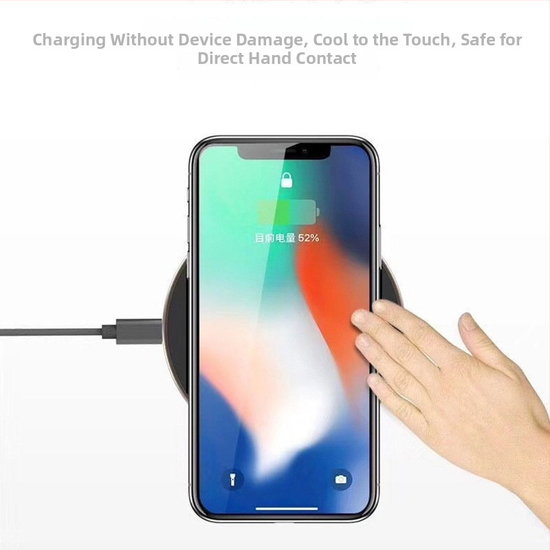 Stolni bežični punjač za Android i iPhone, izuzetno tanak aluminijski spoj, prijenosna baza za brzo punjenje