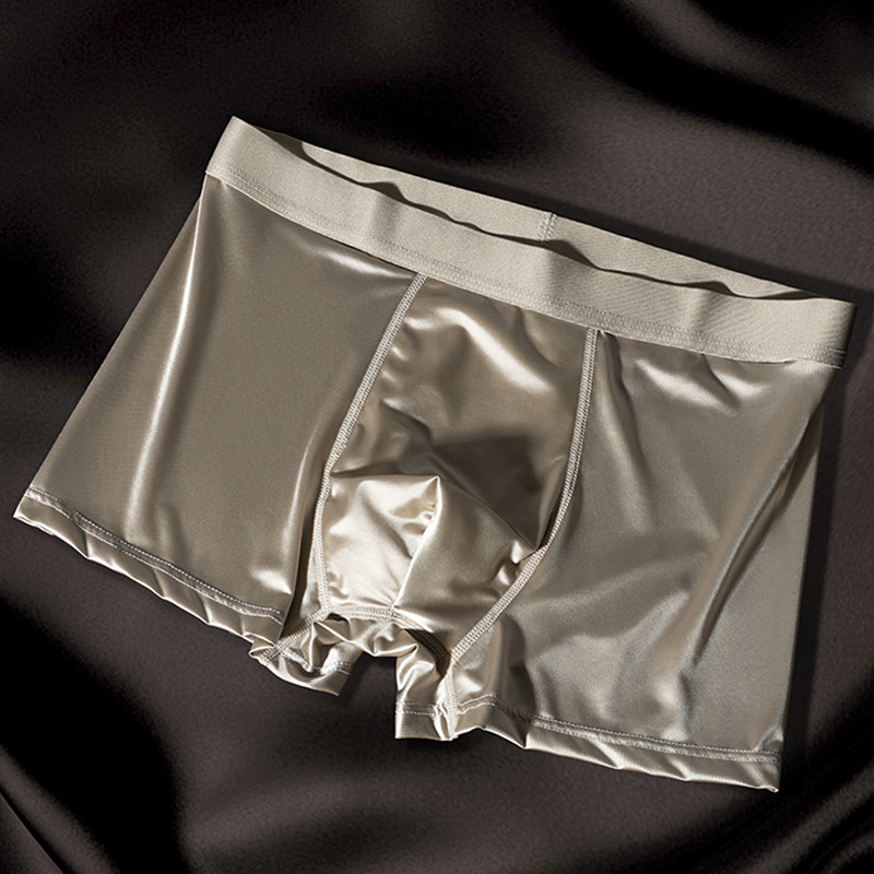 Muške prozračne bokserice od satena Ice Silk